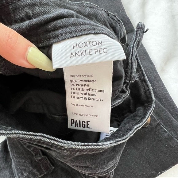 Paige HOXTON RIOT HIGH-RISE BELTED SKINNY ANKLE PEG JEANS - size 24/00 - Picture 11 of 12